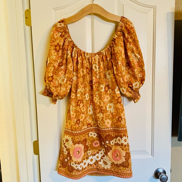 EUC Spell & the Gypsy Collective Peach Anne Tunic Mini Dress - Picture 11 of 16